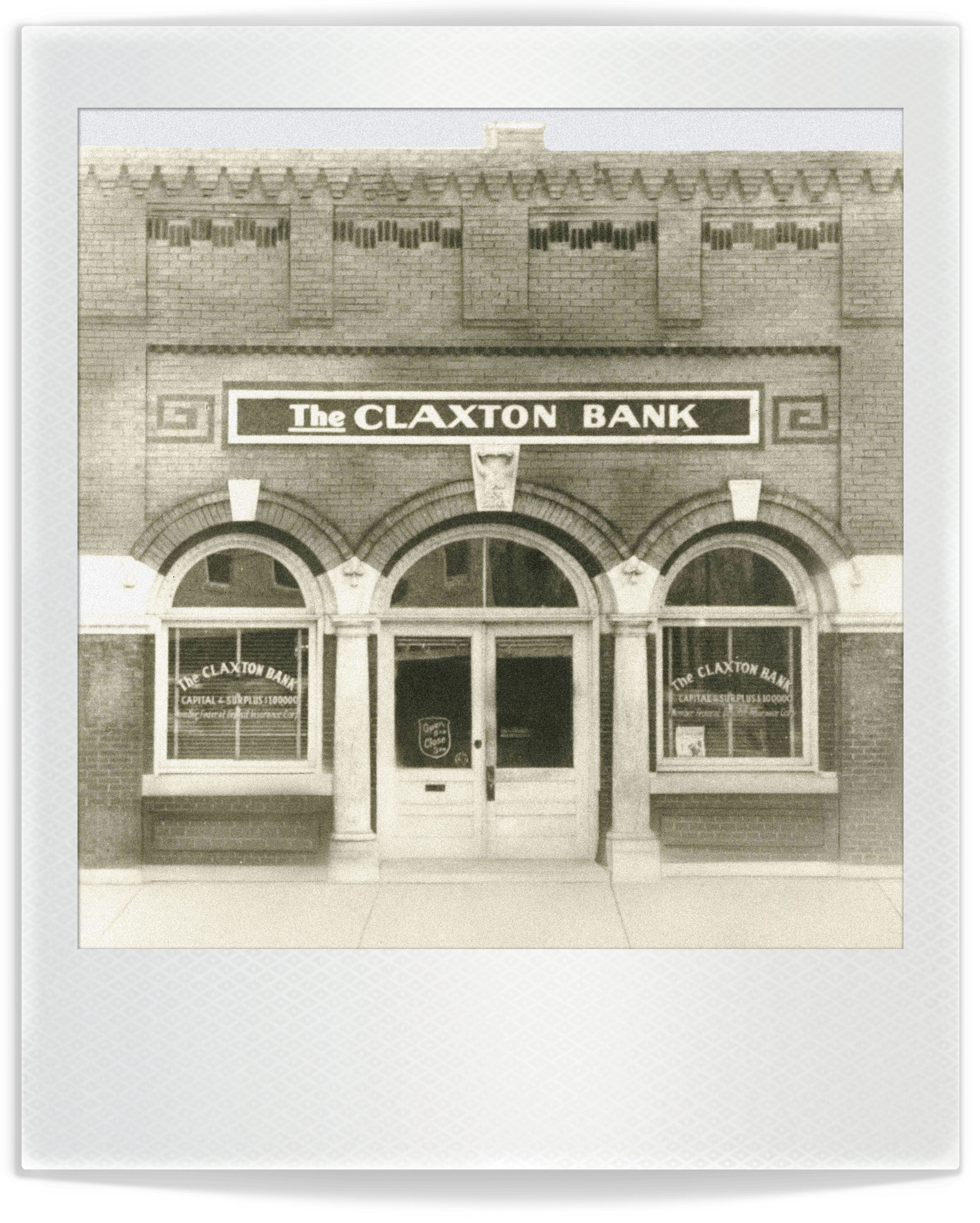 Polaroid of the original The Claxton Bank Building in 1941