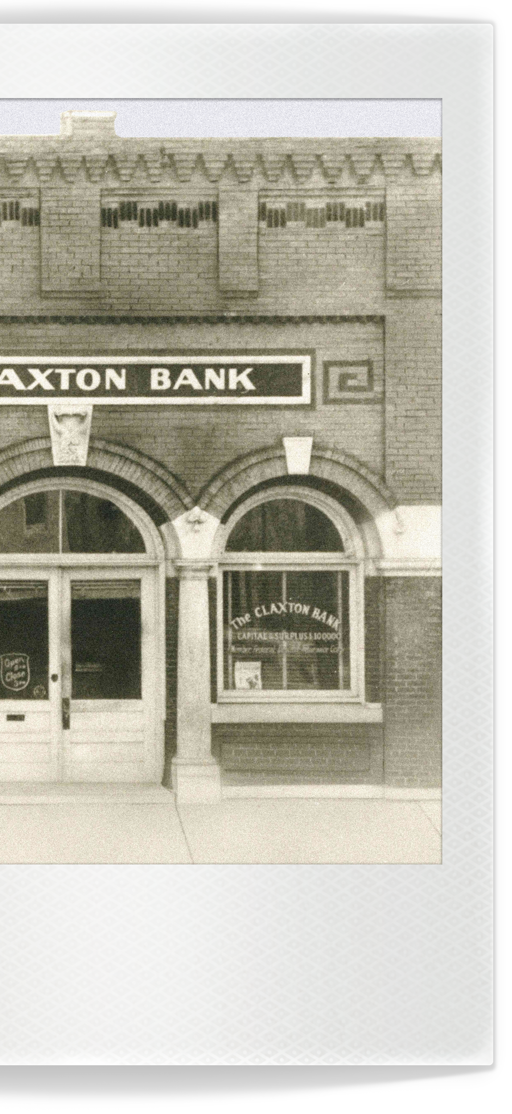 Polaroid of the original The Claxton Bank Building in 1941