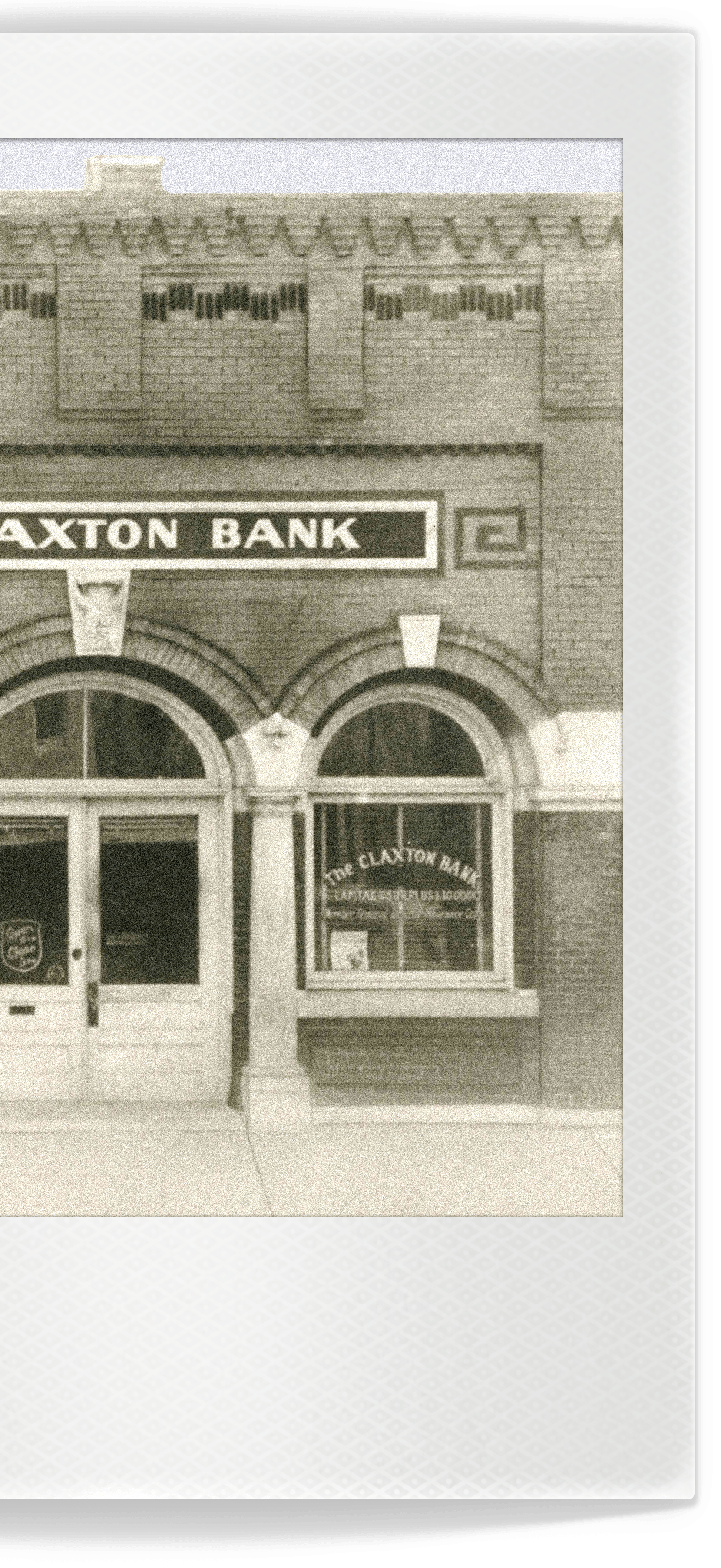 Polaroid of the original The Claxton Bank Building in 1941