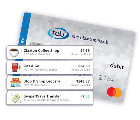 TCB Swipe-N-Save automatic round up savings.